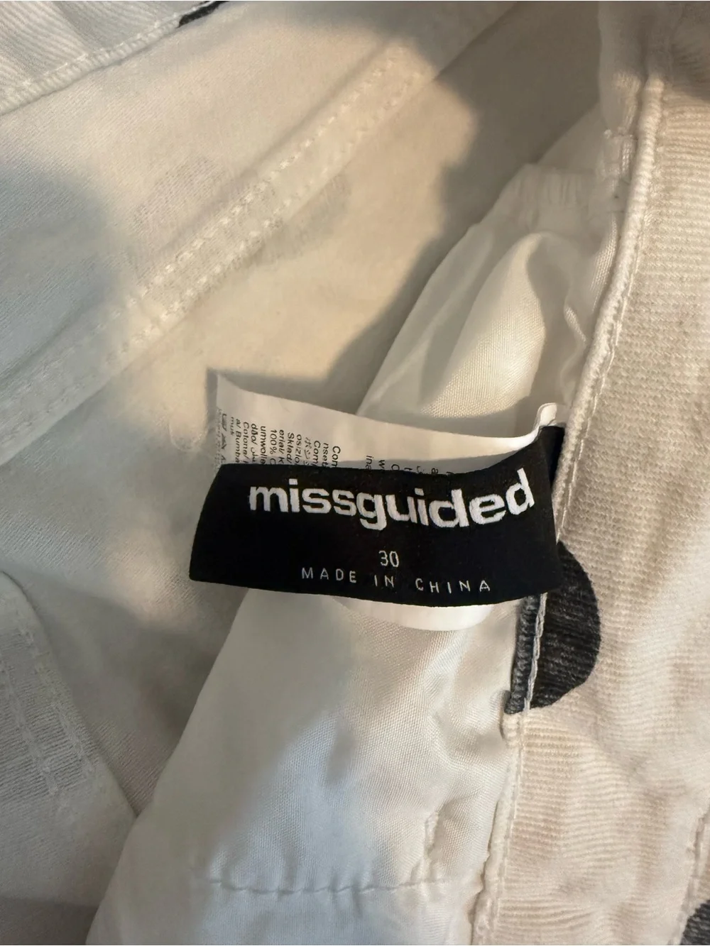 Misguided White Polka Dot Wide-Leg jeans